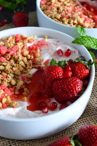 Strawberry Shortcake Yogurt Bowls