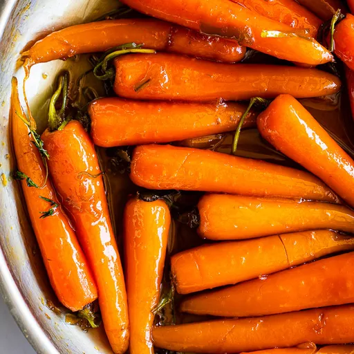 Zanahorias glaseadas con sirope de arce