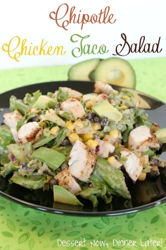 Ensalada de taco de pollo al chipotle