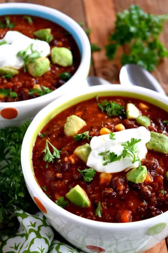 Chili vegetariano con quinoa