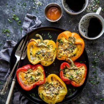 Tortilla con pimientos variados