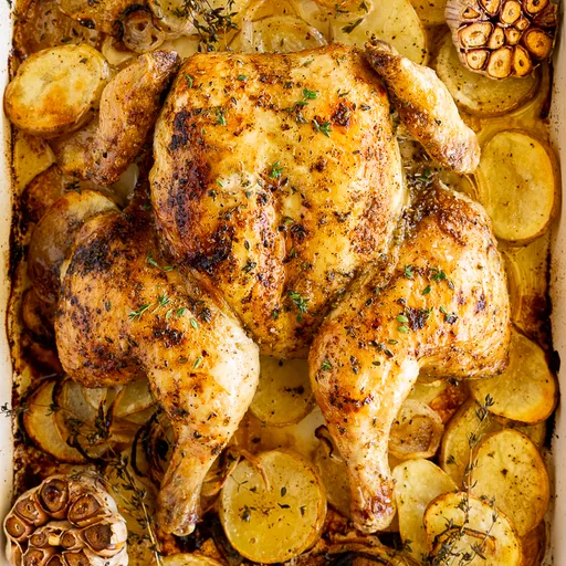 Pollo entero asado al horno