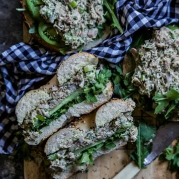 Green Goddess Tuna Salad with Everything Bagel