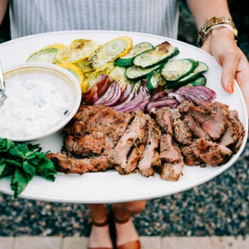 Grilled Citrus Butterflied Leg of Lamb
