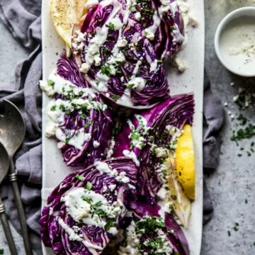 Ensalada de cogollos morados a la parrilla