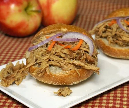 Apple Bourbon Pulled Pork Sliders