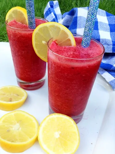 3-Ingredient Frozen Raspberry Lemonade