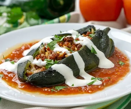 Baked Chiles Rellenos With Chorizo