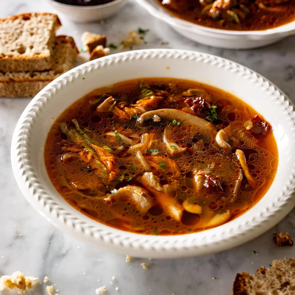 Sopa de Hongos (Mexican mushroom soup)