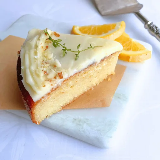 Almond Flour Orange Cake with Cream Cheese Frosting