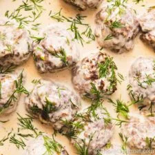 Lamb Meatballs with Creamy Dill Sauce