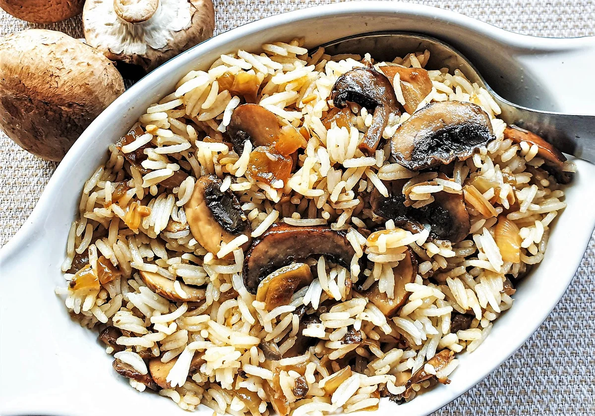 Spicy mushroom fried rice