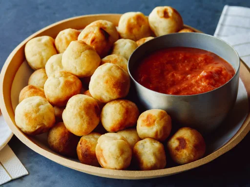 Air Fryer Potato Puffs with Vodka Dipping Sauce