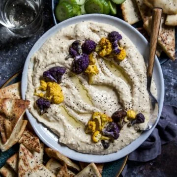 Roasted Curry Cauliflower Hummus