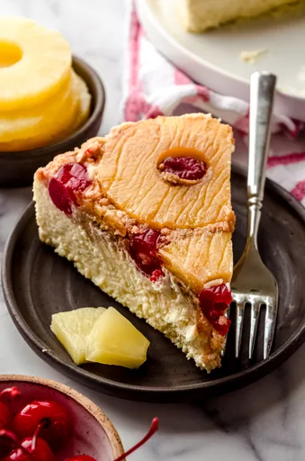 Tarta de Queso Volteada de Piña