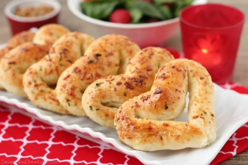 Heart Shaped Breadsticks