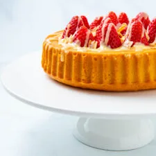 Flan de fresas