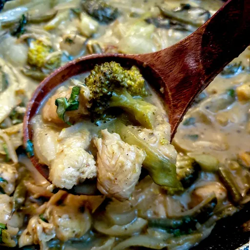 Thai green curry with chicken