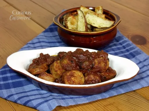 Currywurst with Baked Dill Wedge Fries