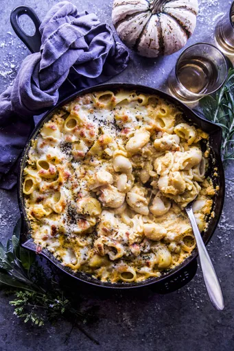 Three Cheese Pumpkin Pasta Bake