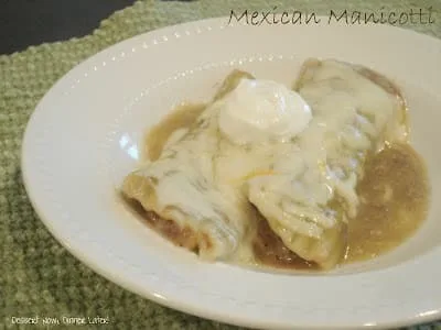Manicotes a la mexicana