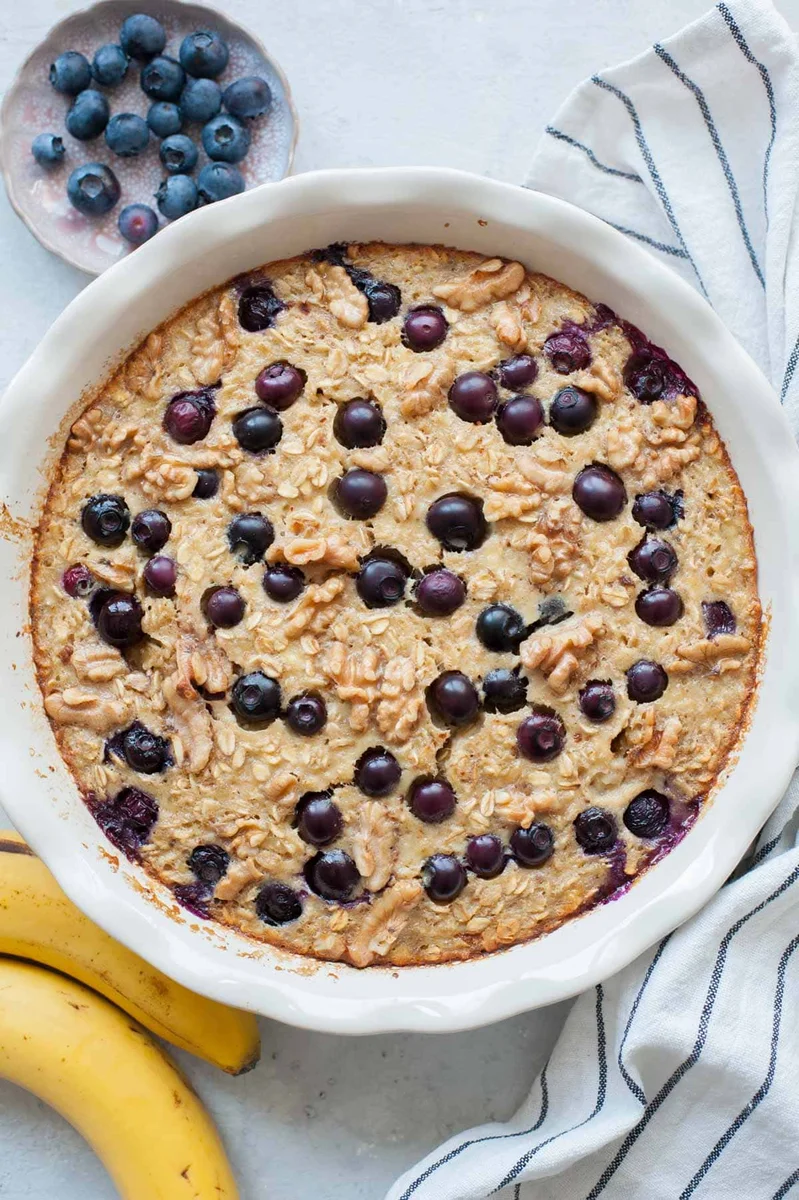 Banana Blueberry Baked Oatmeal