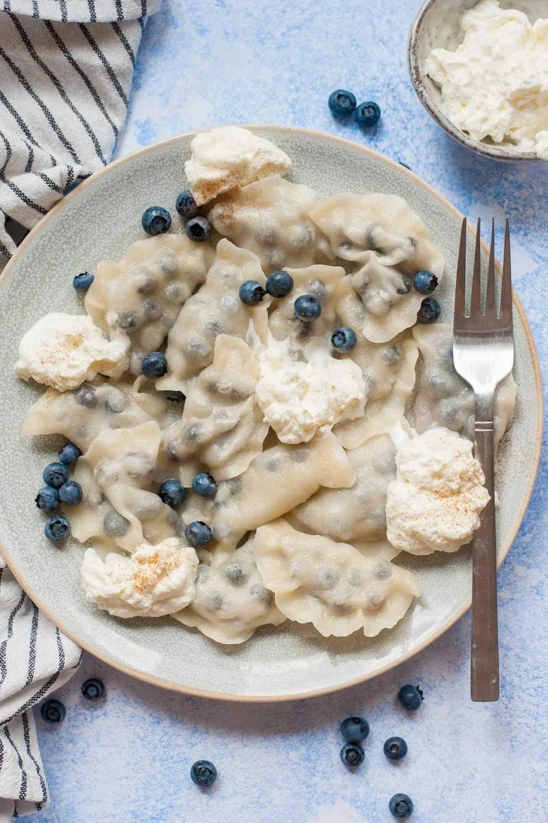 Blueberry pierogi