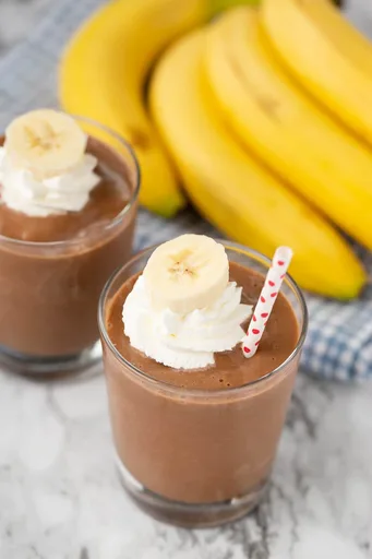 Batido de chocolate y plátano