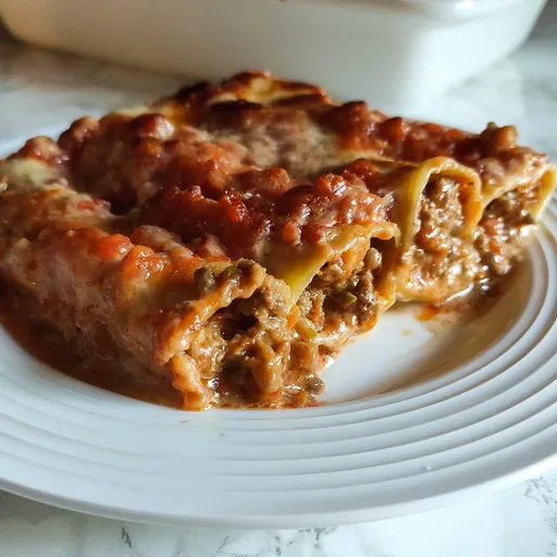 Receta tradicional italiana de canelones de carne