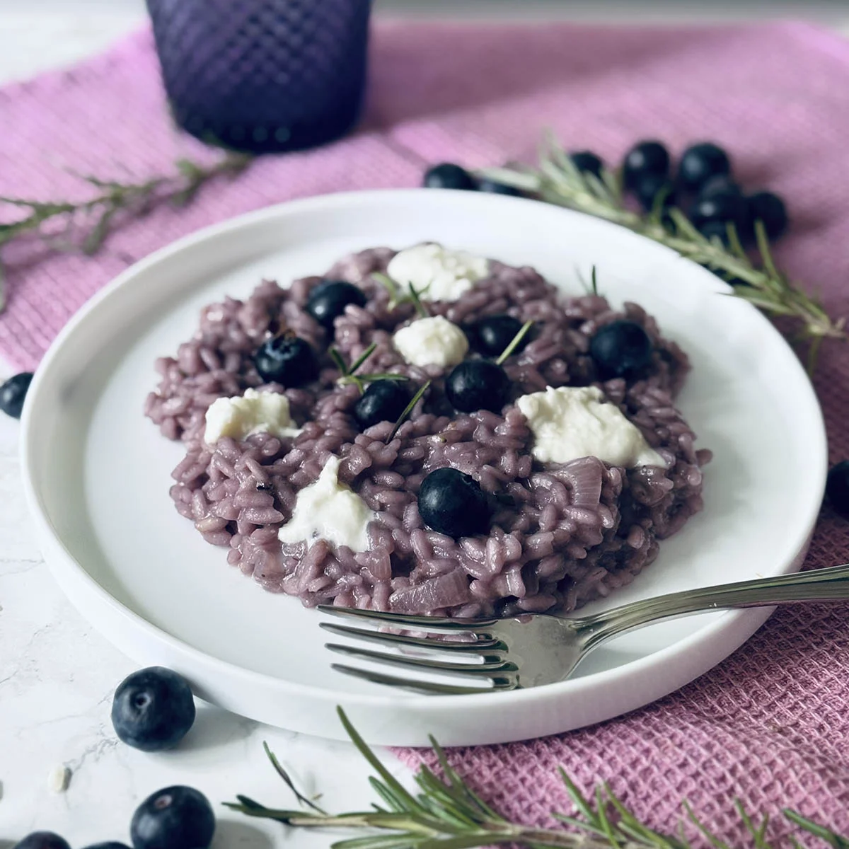 Blueberry Risotto (Italian Risotto with Fresh Blueberries)