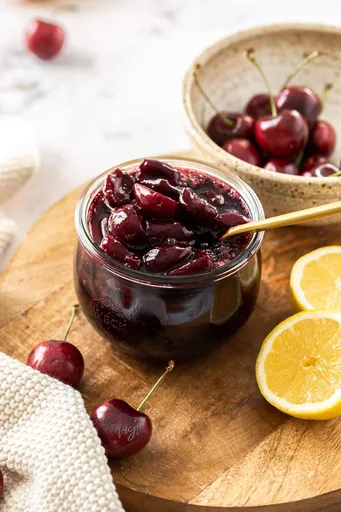Salsa fresca de cerezas (compota de cerezas)