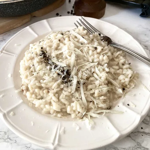 Receta de risotto Cacio e Pepe