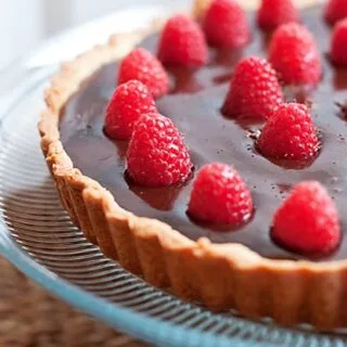 Tarta de chocolate y frambuesa