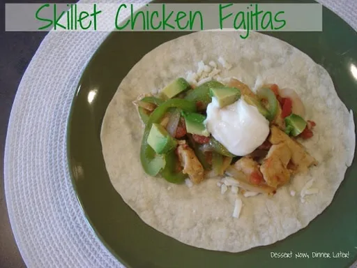 Fajitas de pollo a la sartén