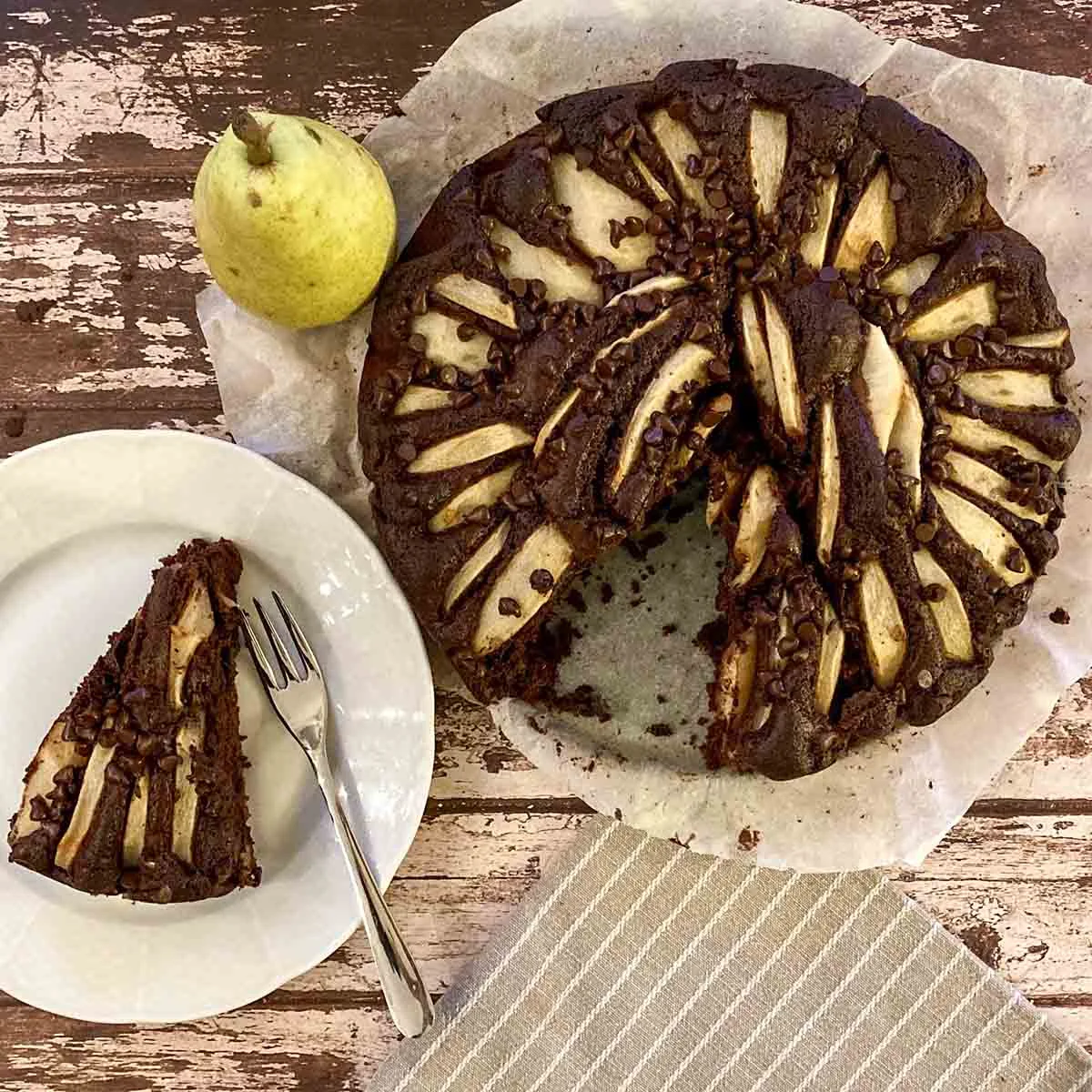 Italian Chocolate Pear Cake