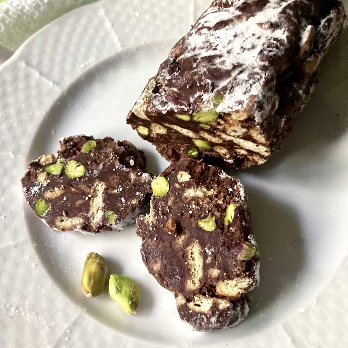 Easy Chocolate Salami Without Eggs