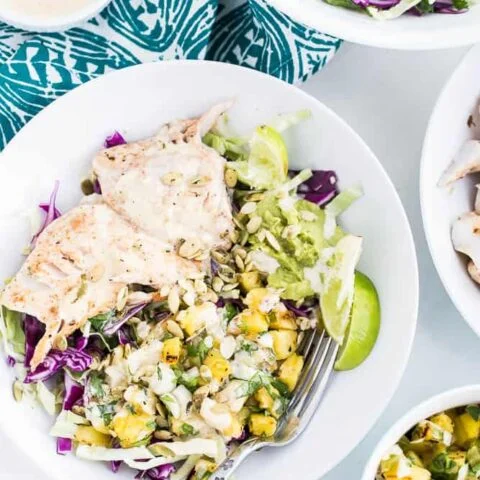 Chile-Lime Fish Taco Bowls Recipe