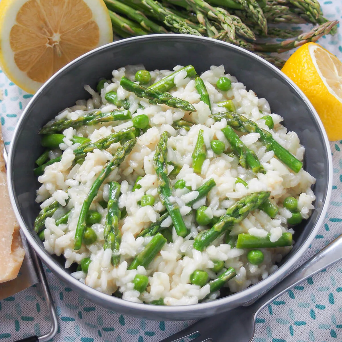 Lemon asparagus risotto