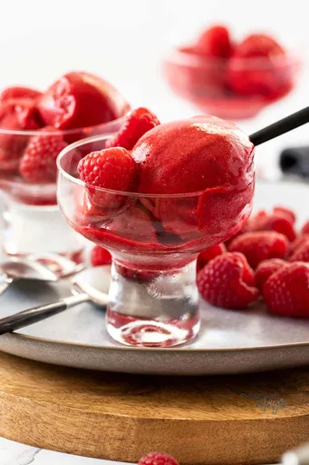 Homemade Raspberry Sorbet