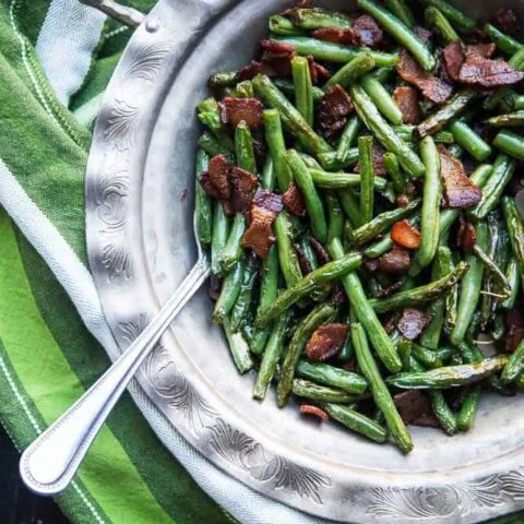 Tocino con judías verdes