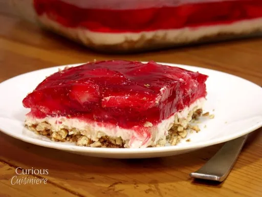 Strawberry Pretzel Salad with Fresh Strawberries