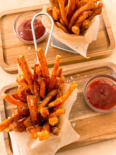 Patatas dulces fritas extra crujientes
