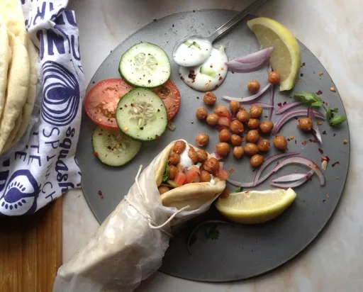 Spicy Roasted chickpea Shawarma