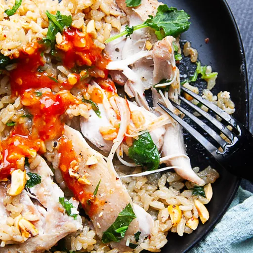 Muslos de pollo en leche de coco