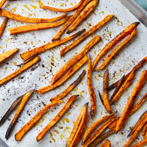 Patatas dulces fritas al horno