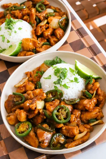 Pollo con miel y jalapeño