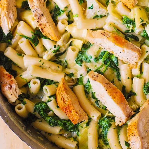 Spinach Artichoke Pasta with Chicken