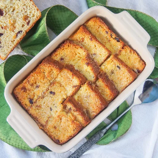 Panettone bread and butter pudding