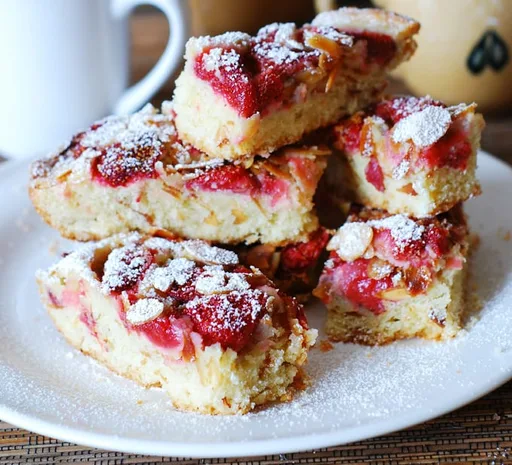 Strawberry Almond Blondies