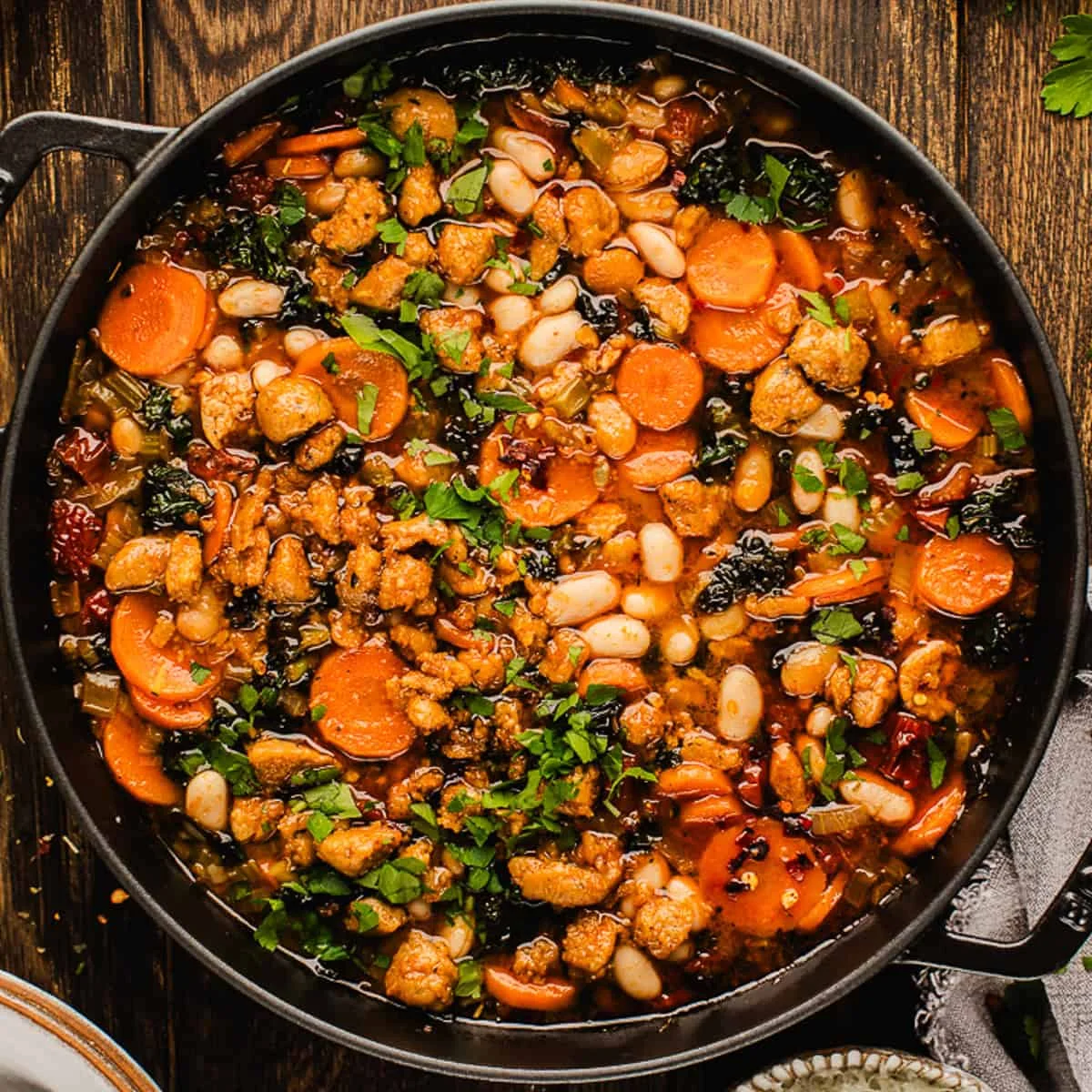 Tuscan White Bean Soup with Sausage and Kale